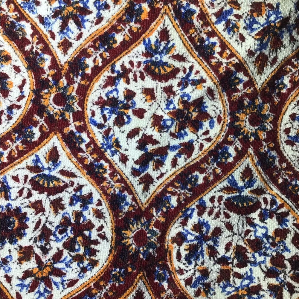 Vintage Aziz Atrian Esfahan Iran Iranian Block Printed Cotton Tapestry 31”x32”